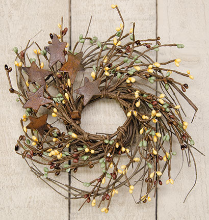 10" Coffee Bean Pip & Twig Wreath