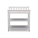 Modern White Baby's First 2 Shelf Changing Table with Wheels