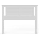 Full size Farmhouse Solid Wood Slatted Headboard in White Finish