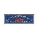 Rehoboth Beach Dolles Navy Latitude Longitude | Wall Art Print on Real Wood