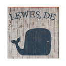 Lewes, DE Whale Shabby | Wall Art Print on Real Wood