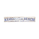 Rehoboth Beach Navy/White Minimal Latitude Longitude | Wall Art Print on Real Wood