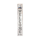 Welcome Lewes Lighthouse Minimal Vertical | Wall Art Print on Real Wood