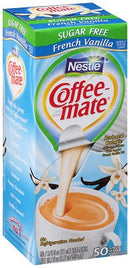 Coffee-mate Sugar Free French Vanilla Liquid Creamer Singles – 50 Count