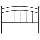 King size Contemporary Classic Headboard in Black Metal Finish