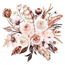 Vintage Flowers on White Background Wallpaper