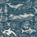 Voguish Ocean Wallpaper Tasteful