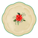 Fabled Flora Scalloped Dinner Plate - Set of 4 (+1 Bonus Plate)