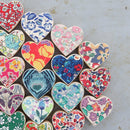 Fabric-Faced Wooden Hearts