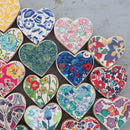 Fabric-Faced Wooden Hearts
