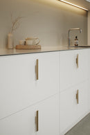 Modern Brushed Bronze "Facet" Drawer Pulls