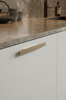 Modern Brushed Bronze "Facet" Drawer Pulls
