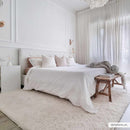 Faina Solid Cream Shag Washable Area Rug - Clearance