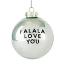 Falala Love You Glass Ornament Set of 2 | Christmas Tree Ball Hanging Decor