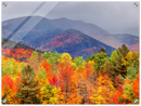 Fall Adirondack Mountains Print Metal Wall Art – Autumn Foliage Scenic Nature Decor