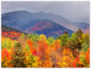 Fall Adirondack Mountains Print Metal Wall Art – Autumn Foliage Scenic Nature Decor