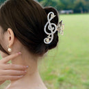 Treble Clef Hair Clip – Crystal Rhinestone Music Note Barrette