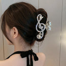 Treble Clef Hair Clip – Crystal Rhinestone Music Note Barrette