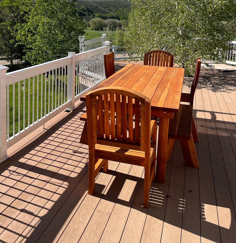 Farmhouse Redwood Dining Table