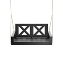 Porchgate Amish Heavy Duty 700 Lb 4-Foot Farmhouse Porch Swing - Tricorn Black