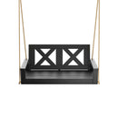 Porchgate Amish Heavy Duty 700 Lb 4-Foot Farmhouse Porch Swing - Tricorn Black