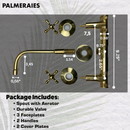 Wall Mount Bathroom Faucets - Antique Brass Bathroom Faucets