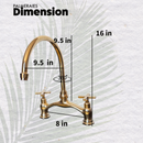 Antique Brass Kitchen Faucet - Unlacquered Brass Kitchen Faucets