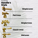 Widespread 3 Holes Solid Unlacquered Brass Faucet - Vanity Sink Faucet