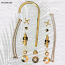 3 Hole Bathroom Faucet - Brass Roman Tub Faucet