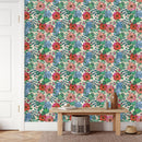 Voguish Multicolored Flowers Wallpaper Chic