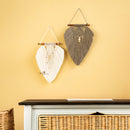 Rustic Natural Taupe Macrame Leaves