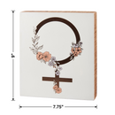 Female Box Sign | Female Gender Symbol Wooden Sign Decor | 7.75" x 9"