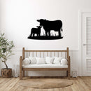 Cow Family Field Metal Wall Art – Farm Animal Nature Home Decor