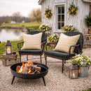 Raised Metal Fire Pit Bowl