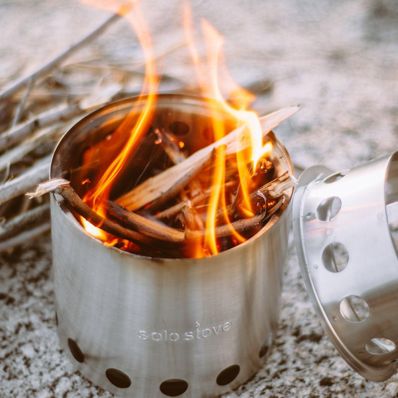 Solo Stove Lite/Titan/Campfire Camping Stove Portable Stove for Backpacking Outdoor Cooking Great Stainless Steel Camping Backpacking Stove Compact Wood Stove Design-No Batteries or Liquid Fuel Canisters Needed