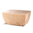 Aluminum 48-in Rectangular Patio Fire Table Set with Rocking Chairs