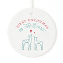 First Christmas as Mr. and Mrs. with Deer Christmas Ornament
