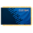 Custom Flag with Pole Sleeve and Gold Fringe