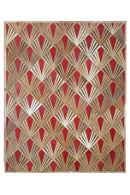 FLAME – Bold Lasered Luxury Rug in Premium Leather