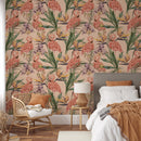 Pink Flamingo Pattern Wallpaper