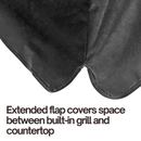 Built-In BBQ Outdoor Gas Grill Cover 30"L x 30"D x 16"H Vinyl Black
