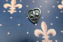 Fleur de Lis Heart Lapel Pin