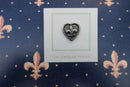 Fleur de Lis Heart Lapel Pin