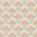 Vintage Floral Damask Wallpaper - Retro Art Nouveau Wallpaper