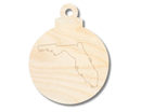 Unfinished Wood Etched Florida Ornament Shape | Paint By Line Crafts | up to 30" DIY