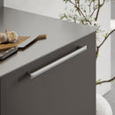 Satin Steel "Flow" T-Bar Cabinet Knob and Drawer Pull