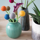 Felt Flowers - Blossom Small (2cm) - Grey (Muted)