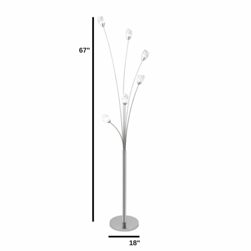 Flower Acrylic Floor Lamp // 6 Light