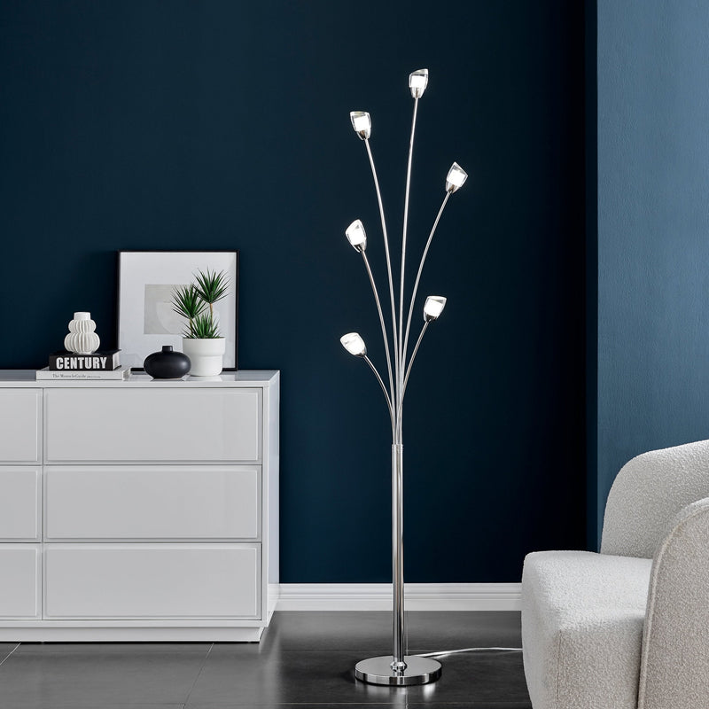 Flower Acrylic Floor Lamp // 6 Light