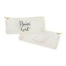 Flower Girl Cotton Canvas Pencil Case and Travel Pouch